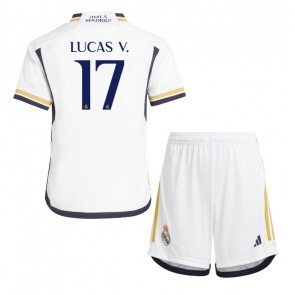 Real Madrid Lucas Vazquez #17 Replika Babytøj Hjemmebanesæt Børn 2023-24 Kortærmet (+ Korte bukser)